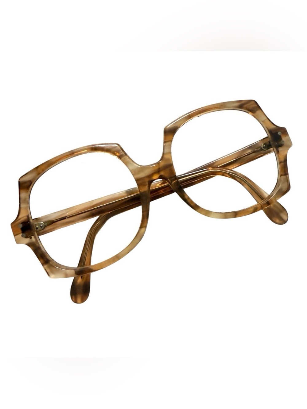 1970’s French Oversized Brown Tortoiseshell Frames for Sunglasses or Eyeglasses